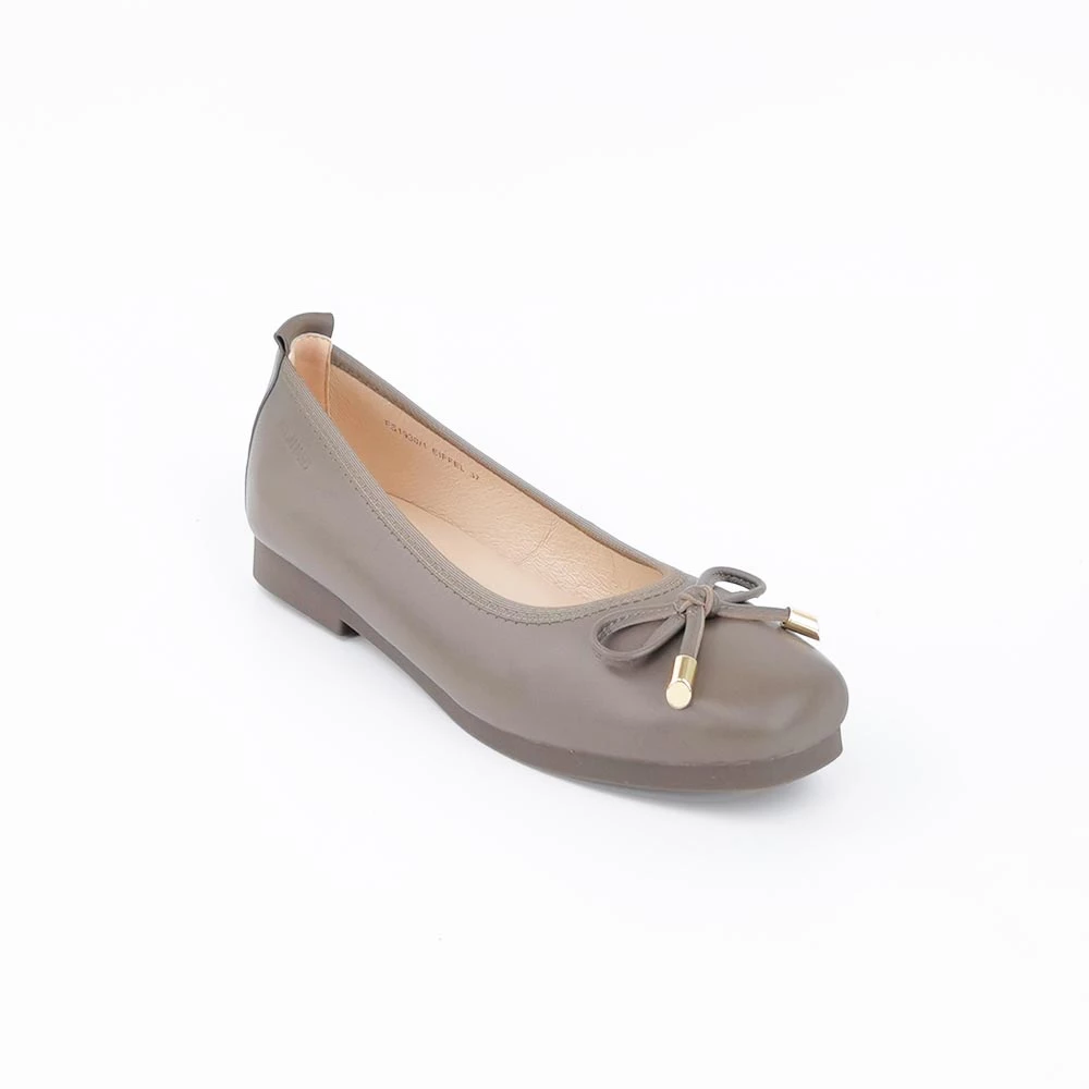 ST.JAMES รองเท้าหนังแท้/รองเท้าส้นแบน ส้น 1.5 CM. รุ่น EIFFEL สี D.KHAKI l รองเท้าคัทชู ผู้หญิง