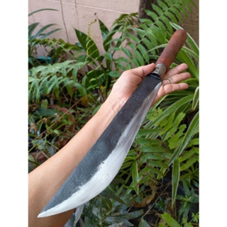 มีดมาเชเต้ (machete) มีดลาบ มีดควาญ มีดเหน็บ อีเหน็บ มีดเดินป่า มีดแคมป์ 12” Sup9 ตีร้อนชุบแข็ง ผิวไฟ ด้ามประดู่ คอเลส