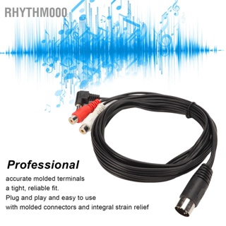 BRhythm000 Din 5Pin Male To 2 Rca Female สายเคเบิ้ลเชื่อมต่อเสียงสเตอริโอ 3.5 มม. สําหรับลําโพง Hifi