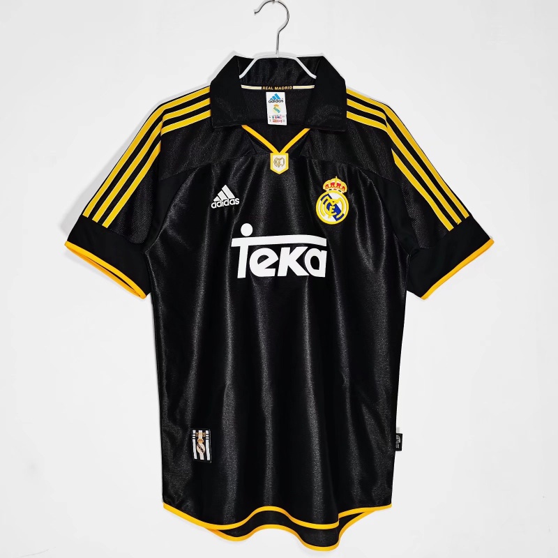 เสื้อกีฬาแขนสั้น ลายทีมชาติฟุตบอล Real Madrid 1999/01 Real Madrid ไซซ์ S-XXL ชุดเหย้า สไตล์วินเทจ AAA