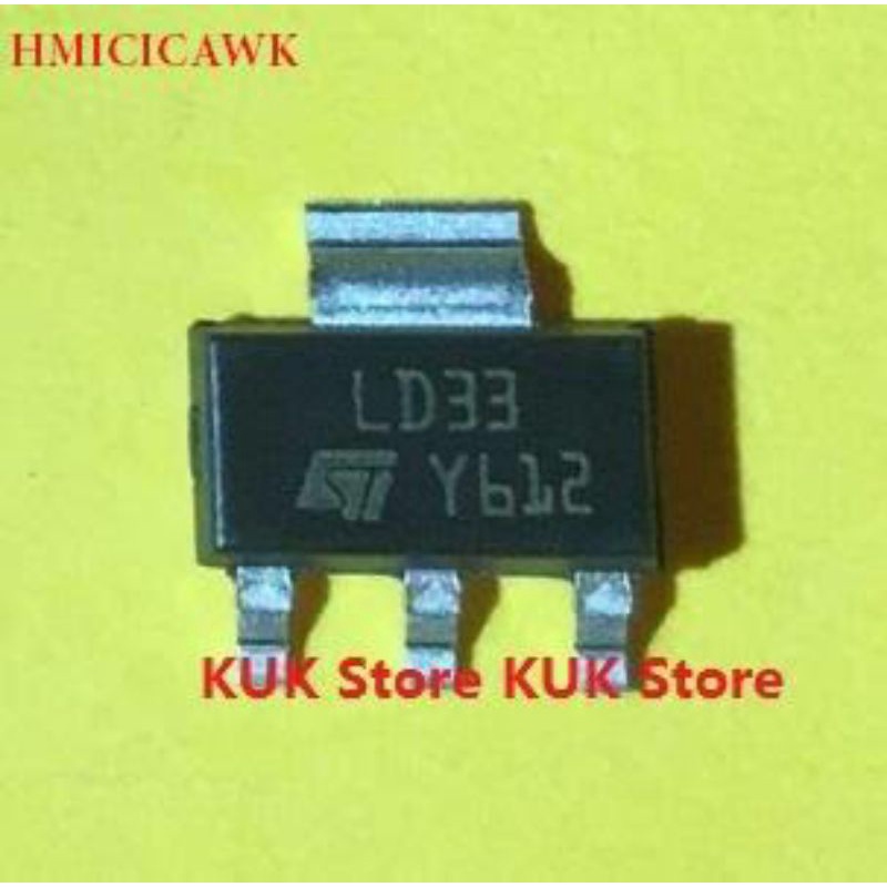 LD33 LD 33 LD1117S33CTR SOT-223 LD1117S33 SOT223 LD33 IC REG LDO 3.3V 950MA