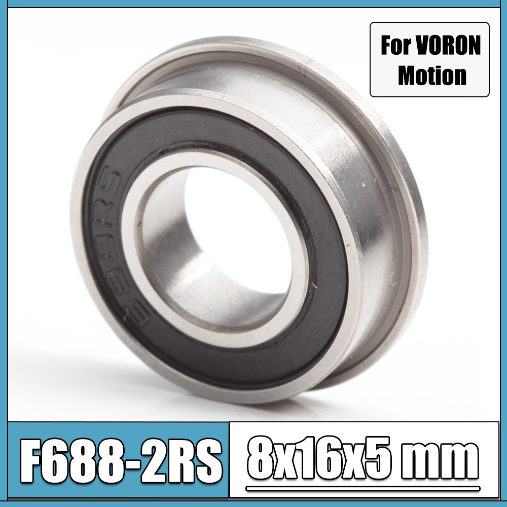 10 ชิ้น F688RS แบริ่ง 8*16*5 มม., F688-2RS แบริ่งบอลหน้าแปลนสําหรับ VORON 0 Motion, ใช้ใน A/B ไดรฟ์ห