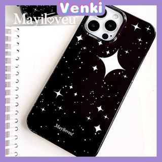 VENKI - Case iPhone 14 Pro Max Soft TPU Candy Case Twinkling Star Glossy Black Case Camera Protection Shockproof For iPhone 13 12 11 Plus Pro Max 7 Plus X XR