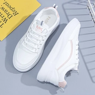 SY SHOP899 รองเท้าผ้าใบหญิง รองเท้าผ้าใบสีขาว ผ้านุ่ม NO.H31