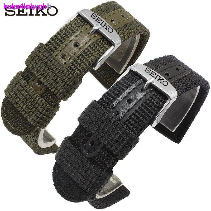 Seiko No. สายนาฬิกาข้อมือ ผ้าแคนวาส 5 กลไก อุปกรณ์เสริม สําหรับผู้ชาย SNK809K2 K1 807 805 803 1207