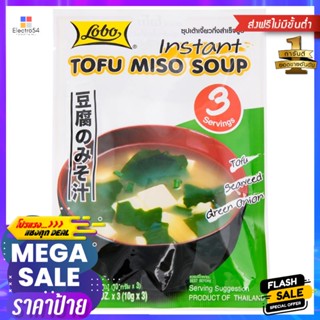 โลโบซุปเต้าเจี้ยวกึ่งสำเร็จรูป 30กรัม Lobo Instant Bean Paste Soup 30g.