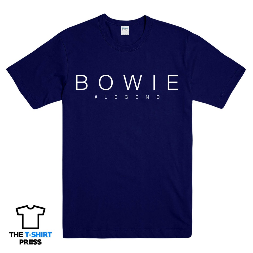 เสื้อยืดครอปQiuy5 [พร้อมส่ง] เสื้อยืดผ้าฝ้าย 100% พิมพ์ลาย David Bowie Legend Music Starman Icon Star พลัสไซซ์ พลัสไซซ์