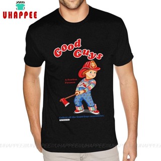 เสื้อยืดคอกลม ผ้าฝ้ายธรรมชาติ ลาย Good Guys Fireman สําหรับเด็กผู้ชาย