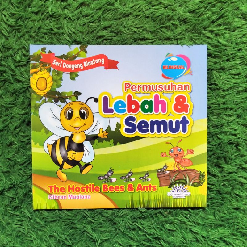 ORIGINAL CHILDRENS STORY BOOK SERIES ANIMAL FAIRY TALES BEE & ANT BILINGUAL สีเต็ม
