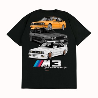 เสื้อยืด พิมพ์ลายรถยนต์ Karimake BMW E30 GENERATION