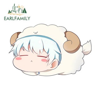 Earlfamily สติกเกอร์ป้องกันรอยขีดข่วน ลายอนิเมะ Gintoki 13 ซม. x 8.2 ซม. สําหรับติดประตูรถยนต์