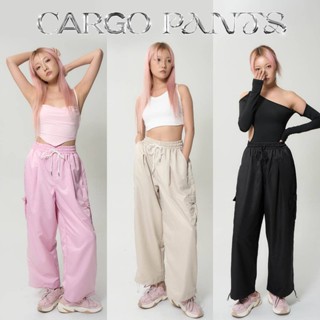 กางเกงคาร์โก้ CARGO PANTS Y2K🔥 ใส่สบายขากว้าง เป้าลึก ผ้าเบาสบายทรงสวยพรางหุ่น
