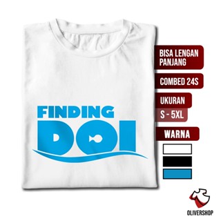 เสื้อยืดแขนยาว พิมพ์ลายโลโก้ FINDING DOI - Parody 3XL 4XL 5XL สําหรับผู้ชาย และผู้หญิง 24s