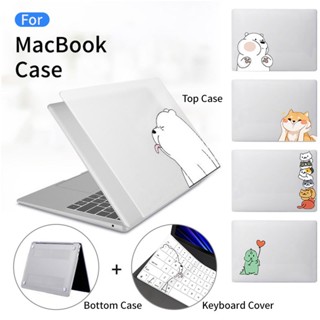 เคสแล็ปท็อป แบบใส ลายการ์ตูนชิป M1 สําหรับ MacBook Air Pro13 16 Pro 14 16 15 นิ้ว Pro13.3 2022 M2 2021 Air 13.6 2023 A2779 A2780