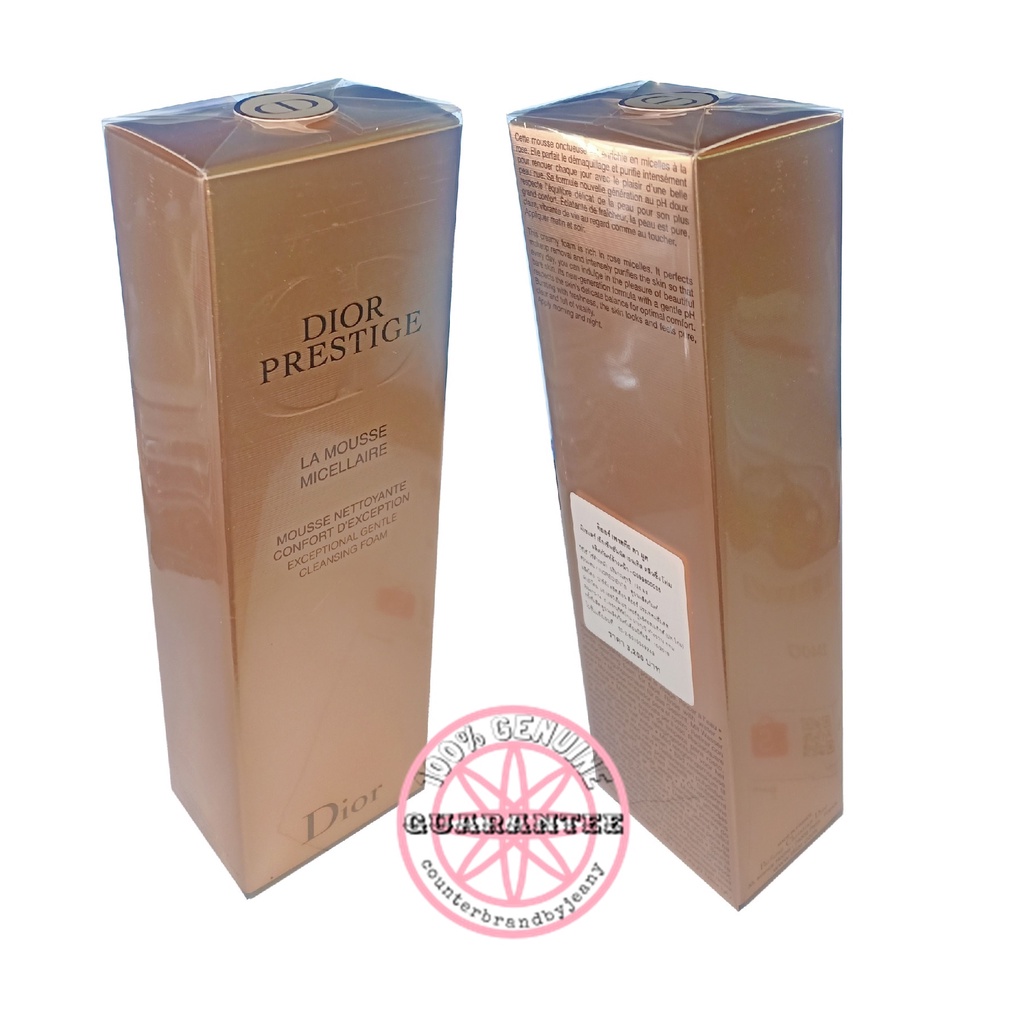ป้ายไทย ของแท้ DIOR Prestige La Mousse Micellaire Exceptional Gentle Cleansing Foam 120g โฟมล้างหน้า