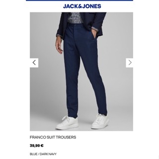 JACK &amp; JONES FRANCO SUIT TROUSERS SUPER SLIM แจ็ค แอนด์ โจนส์ กางเกง สูท รุ่น ซูปเปอร์ สลิม ผู้ชาย