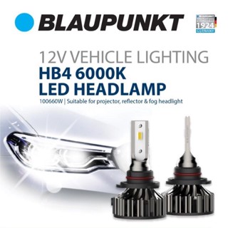 BLAUPUNKT หลอดไฟหน้ารถยนต์ ขั้ว HB4 LED HEADLAMP VEHICLE LIGHTING 6000K [2 หลอด]