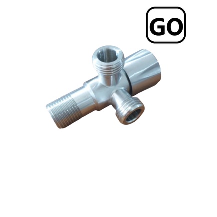 Stop Faucet Shower Branch Stainless SUS 304 - Stop Faucet Tee Shower