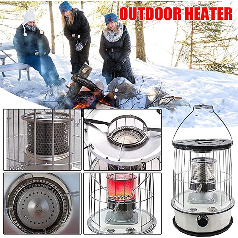 Portable Kerosene Heater For Winter Camping & Ice Fishing – Stainless Steel, No Electricity Needed