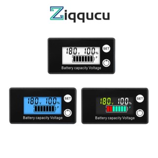 ZIQQUCU 6133A DC8-100V โวลต์มิเตอร์ดิจิทัล หน้าจอ LCD พร้อมฟังก์ชั่นเตือนอุณหภูมิ