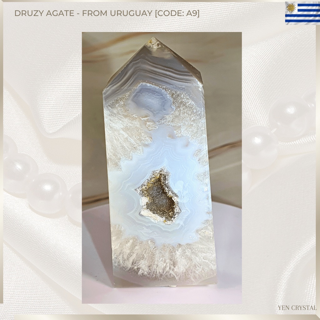 DRUZY AGATE นําเข้าจาก URUGUAY [A9]