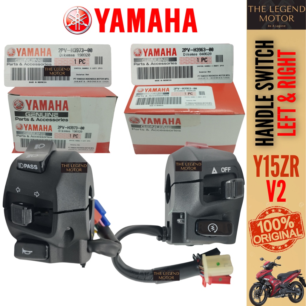 Y15ZR V2 Y15 HANDLE SWITCH LH RH SUISS HANDEL HORN STARTER SIGNAL ON OFF HI LOW BEAM 2PV-H3973-00 YA