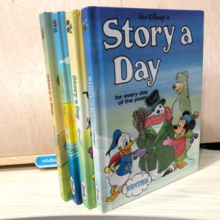 หนังสือภาษาอังกฤษ ปกแข็ง 4 เล่ม Walt Disneys Story a Day for every day of the year Winter, Autumn, Summer, Spring