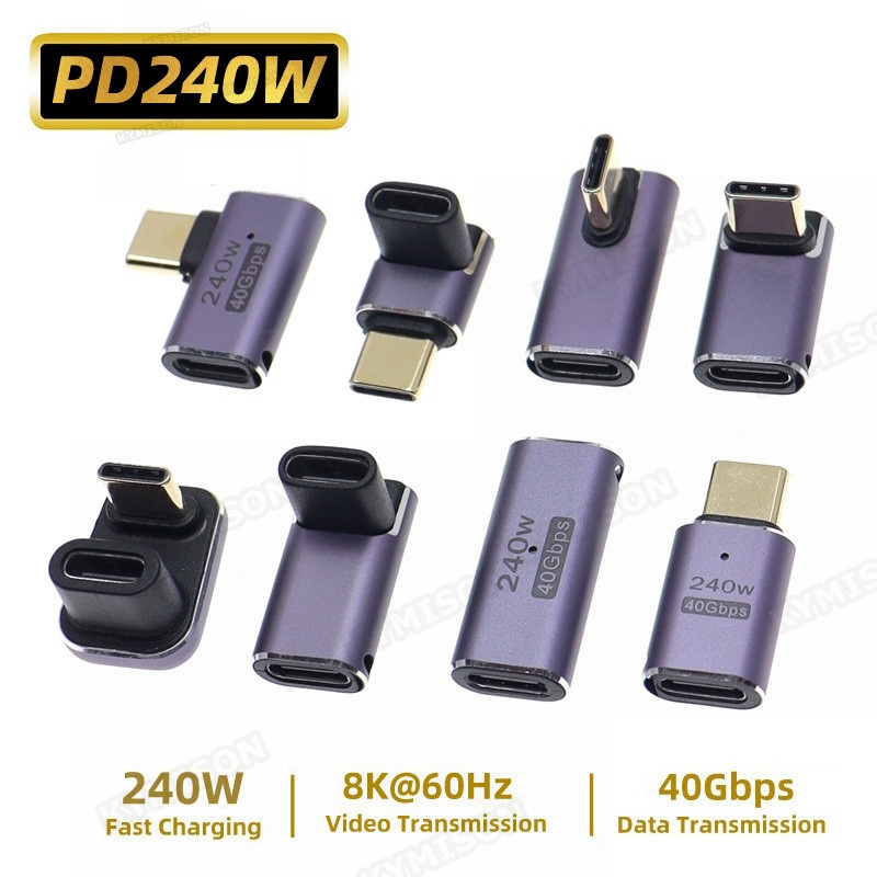 240w USB Type C OTG อะแดปเตอร์ USB4 40Gbps Fast Data Transmission Type-C ชาร์จ Converter สําหรับ 8K @ 60Hz Vedio Macbook Air Pro โทรศัพท์