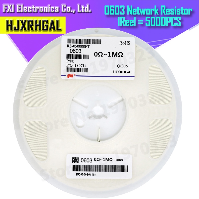 5000 ชิ้น 0603 2*4 8P4R 2*4P 5% ตัวต้านทานเครือข่าย SMD อาร์เรย์ 0R ~ 330R 0R 1R 4.7R 10R 15R 20R 30