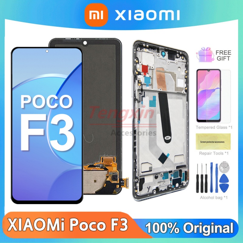 6.67" อะไหล่หน้าจอสัมผัสดิจิทัล LCD แบบเปลี่ยน สําหรับ Xiaomi POCO F3 POCO F3 Pro