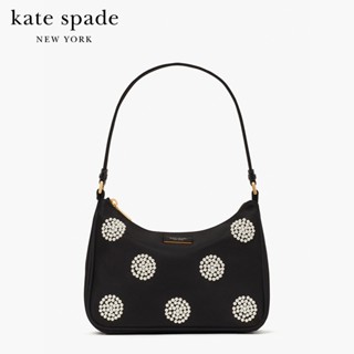 KATE SPADE NEW YORK SAM PEARL EMBELLISHED NYLON SMALL SHOULDER BAG K9978 กระเป๋าสะพายข้าง