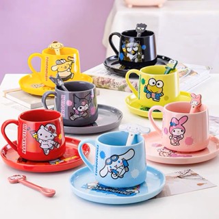 พร้อมส่ง💕 แก้วมัค Sanrio แท้ รุ่น Graffiti 380ml. ถ้วยกาแฟ เซรามิค แก้วชา ลายการ์ตูน ซานริโอ้ Ceramic Mug | Bluerubystor