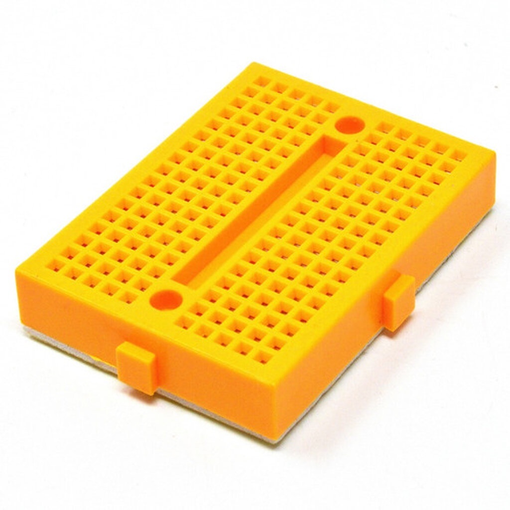 Breadboard SYB-170 แบบ 170 holes บอร์ดทดลอง โพรโตบอร์ด [ สีเหลือง ]