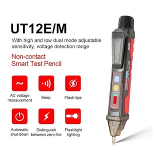 แท้ ส่งจากไทย UNI-T UT12D / UT12E / UT12M เครื่องตรวจจับแรงดันไฟฟ้า AC แท่งดินสอแบบไม่สัมผัส ปากกาไฟฟ้า 24V-1000V