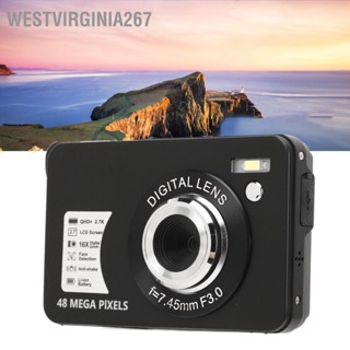 Westvirginia267 กล้องดิจิทัล 2.7 นิ้ว 2.7K 48Mp ซูม 16X กันสั่น Hd จดจําใบหน้า