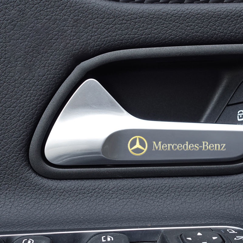 3 ชิ้น/เซ็ต Mini รถสติกเกอร์พวงมาลัย Decals ป้ายสําหรับ Mercedes Benz C200L C260L C300L C180L