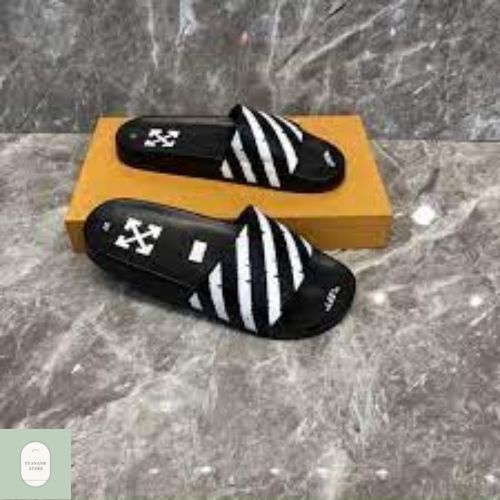 OFF WHITE รองเท้าแตะผู้ชายและผู้หญิงสายหนังทนทานสุด TuanAnh.store