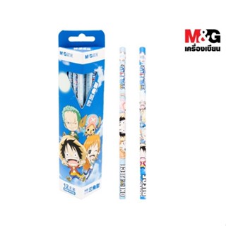 [ของแท้!!] M&amp;G QWP30706 ดินสอไม้ 3 เหลี่ยม HB ลายการ์ตูนลิขสิทธิ์ ONE PIECE 9854