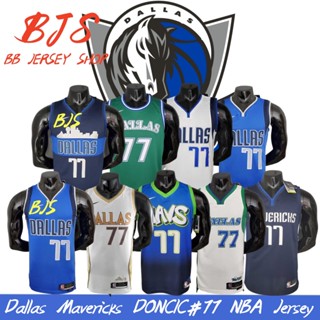 【BJS】เสื้อกีฬาบาสเก็ตบอล ลาย Dallas Mavericks NO.77DONCIC