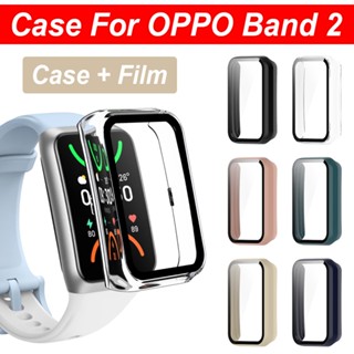 เคสป้องกันหน้าจอ PC พร้อมฟิล์มกันรอย แบบเต็มจอ สําหรับ OPPO Band 2