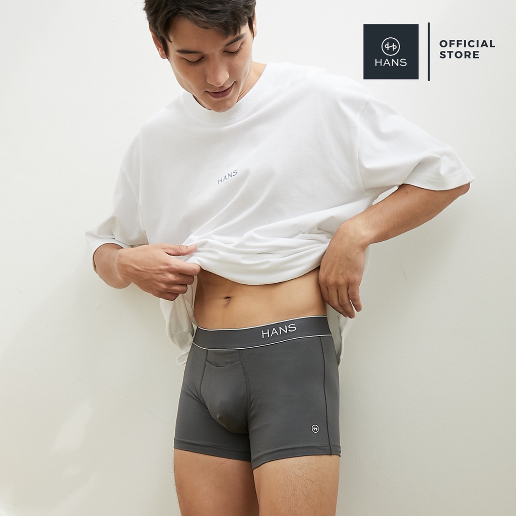 HANS กางเกงในชาย 4 สีเบสิค เนื้อผ้าเกรดพรีเมียม PIMA cotton นิ่ม ขอบขาไม่บาดผิว ยางขอบเอวกระชับ แห้งไว ราคา ถูกที่สุด ดีลบีเคเค แกลเลอรีภาพที่ 7