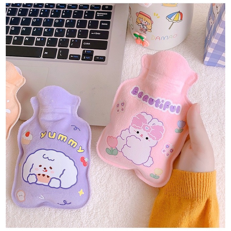 พร้อมส่ง กระเป๋าน้ำร้อน 200ml. ถุงประคบร้อน แก้ปวดเมื่อย แก้ปวดประจำเดือน