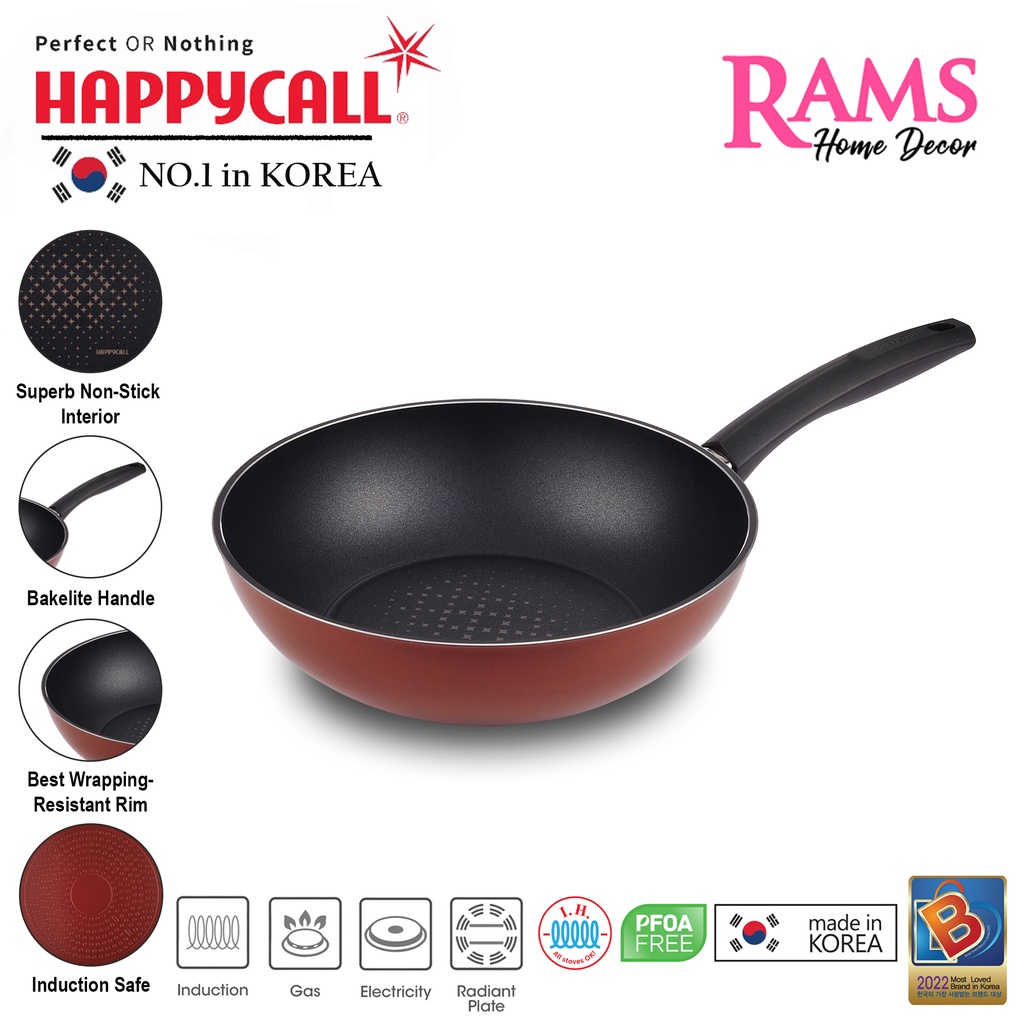 Happycall 24CM Induction Lucid Diamond IH กระทะนอนสติ๊ก / ทักษะเกาหลี / Skillet Non-Stick Skillet / 