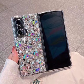 Samsung Galaxy Z Fold 5 / Z Fold 4 / Z Fold 3 / Fold 2 Fashion 3D Handmade Shiny Bling Diamond Rhinestone Hard Cover Case