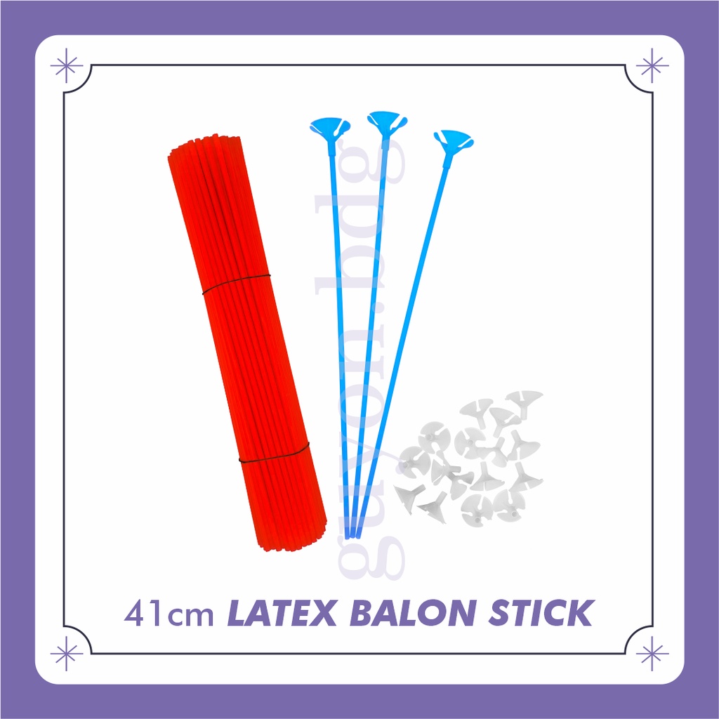 41CM STICK CUP BALLOON LATEX BIRTHDAY BALLOON - 41 CM BALLOON STICK HANDLE และ LATEX BALLOON STICK H