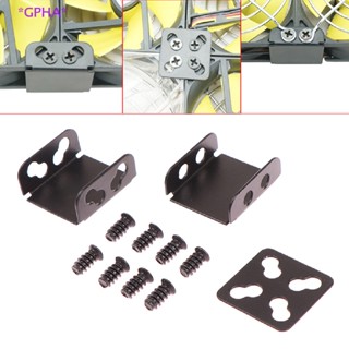 GPHA&gt; 2Pcs 8Shaped Hole Connection Parallel Buckle Fixing Buckle For 8/9/12/14cm Chassis Cooling Fan Heatsink PCI Slot Computer Part C-shaped Parallel Buckle With Screws new