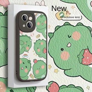 เคสป้องกันโทรศัพท์มือถือ ลายการ์ตูนไดโนเสาร์ สีเขียว สําหรับ OPPO Reno 2 2F 4Z 5 5pro 6 5G 6PRO 8 5G 8z 5G 7PRO 7z 5G 8 5G