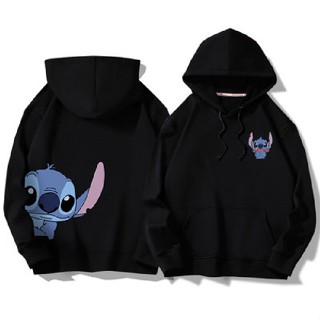 [เสื้อฮู้ดแฟชั่น] เสื้อกันหนาว มีฮู้ด ลายการ์ตูน Stitch สไตล์ฮาราจูกุ พลัสไซซ์ ของขวัญวันเกิด สําหรับผู้ชาย