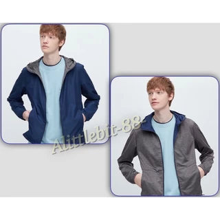 !!เสื้อฮุ้ดผู้ชาย ใส่ได้ 2 ด้าน Uniqlo Reversible Parka (ใช้ CCBลด25% หรือโค้ดส่วนลด20%ได้นะ)