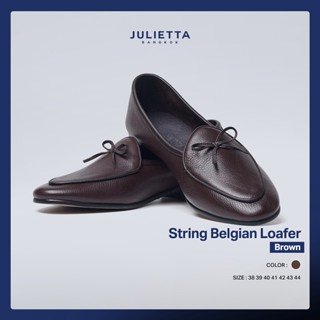 Julietta - รองเท้าหนัง String Belgian Loafer Brown รองเท้า Juliettabkk